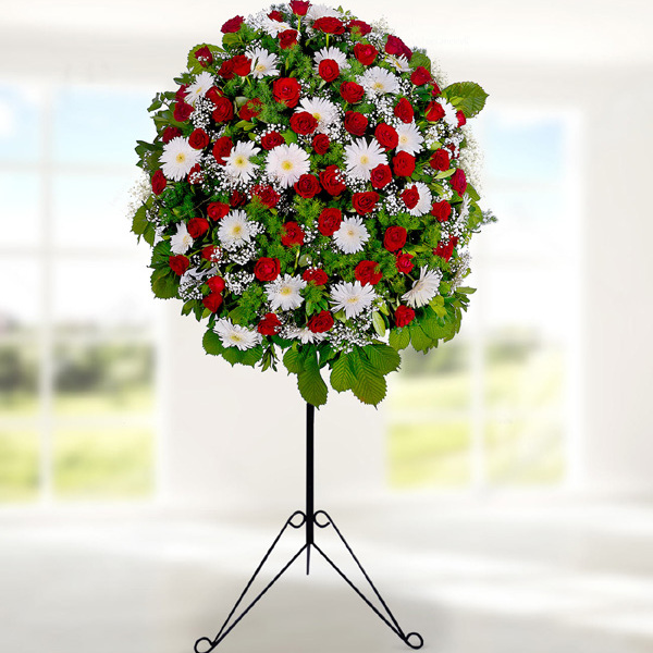 NO:11 BEYAZ GERBERA KIRMIZI GÜL FERFORJE FİYAT:6000 TL
